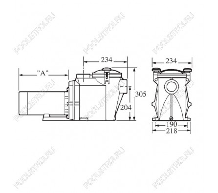 Насос Hayward RS3020VSTD RS II (220В, 25м³/ч, 2лс), с пер. скор.