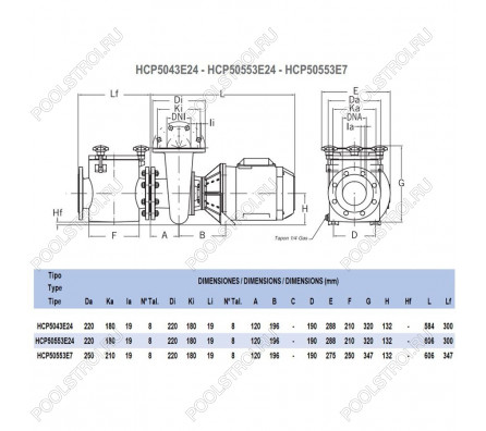 Насос Hayward HCP5043E24 (380В, 49м³/ч, 4лс)