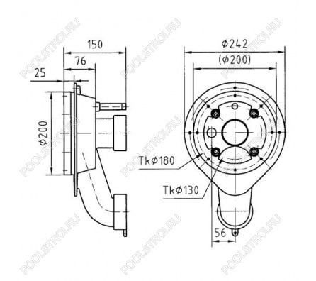 Закладной короб Фитстар 7611550 для Taifun, 150 мм